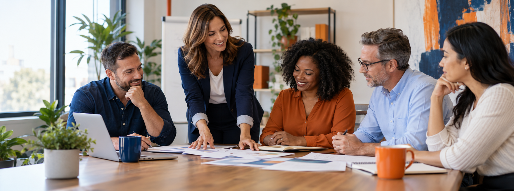 An HR consultant leading a collaborative manager workshop
